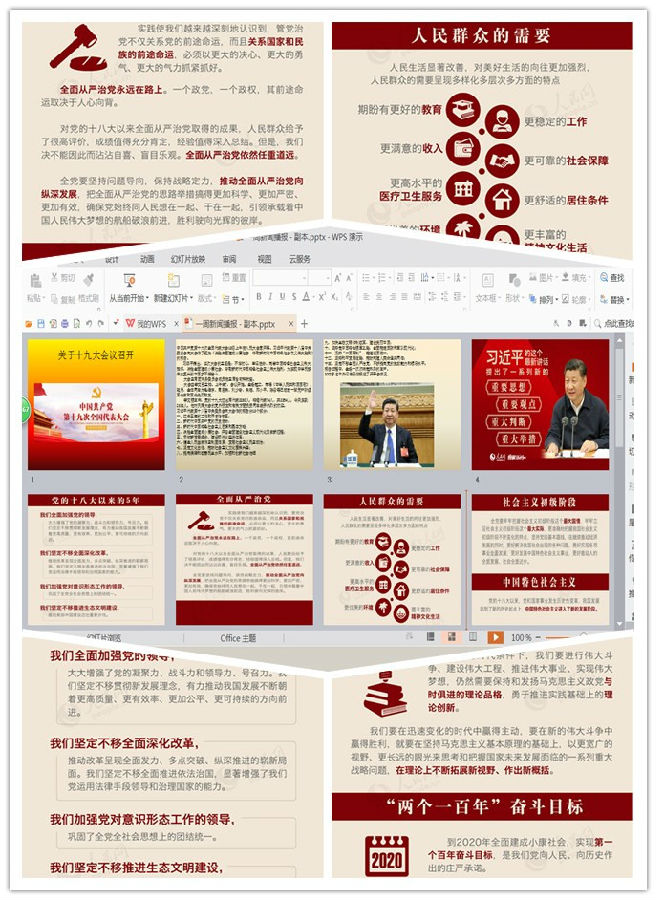 学生为新闻播报制作的PPT
